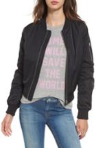 Women's Bb Dakota Graham Satin Bomber Jacket - Black