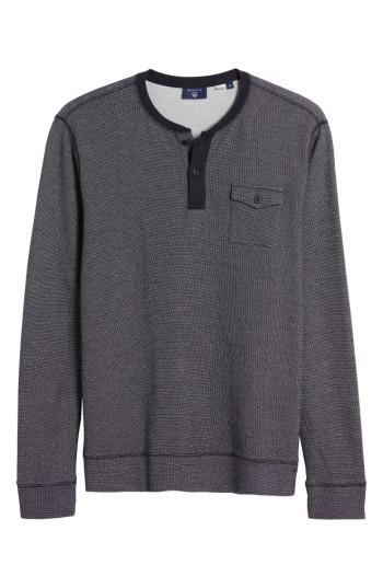 Men's Gant Chest Pocket Henley - Blue