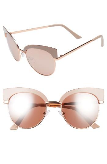 Women's Bp. 53mm Cat Eye Sunglasses - Nude/ Rose Gold