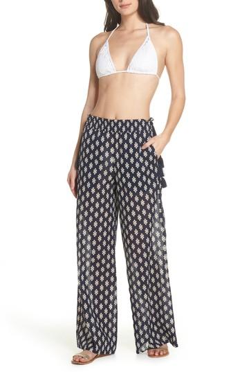 Women's Tory Burch Double Diamond Cover-up Pants - Blue