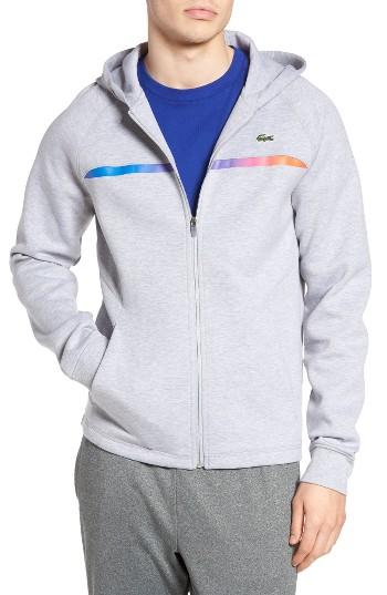 Men's Lacoste Lifestyle Double Face Fleece Hoodie (s) - Grey