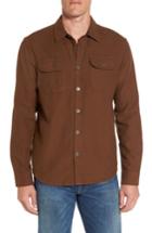 Men's Prana Lybek Regular Fit Herringbone Flannel Shirt, Size - Brown