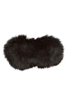 Nordstrom Faux Fur Eye Mask - Black