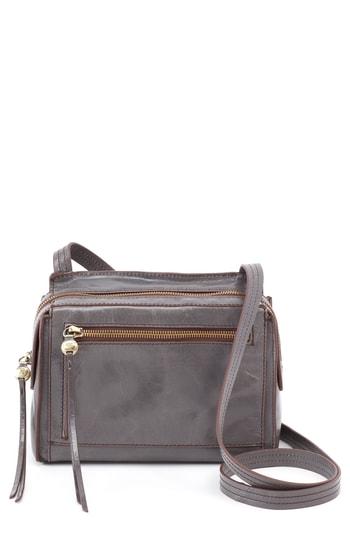 Hobo Hunter Leather Crossbody Bag - Grey