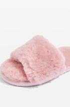 Women's Topshop Cleo Genuine Shearling Slide Slippers - Pink