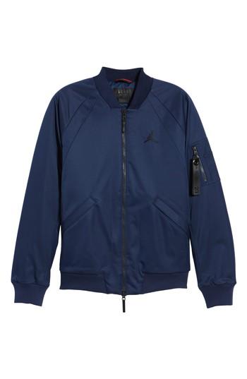 Men's Nike Jordan Sportswear Wings Ma-1 Bomber Jacket, Size - Blue