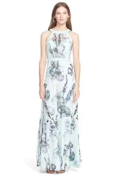 Women's Ted Baker London 'marxel Torchlit' Floral Print Maxi Dress
