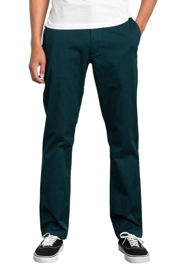Men's Rvca 'the Week-end' Slim Straight Leg Stretch Twill Chinos - Green (online Only)