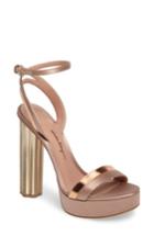 Women's Salvatore Ferragamo Ischia Ankle Strap Platform Sandal C - Metallic