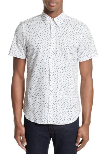 Men's Ps Paul Smith Extra Trim Fit Half Moon Print Sport Shirt