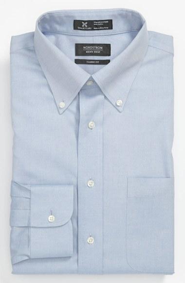 Men's Nordstrom Men's Shop Smartcare(tm) Classic Fit Pinpoint Dress Shirt, Size - (online Only)