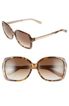 Women's Kate Spade New York 'darrilyn' 58mm Butterfly Sunglasses - Yellow/ Havana/ Beige