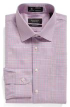 Men's Nordstrom Men's Shop Smartcare(tm) Traditional Fit Check Dress Shirt .5 33 - Pink