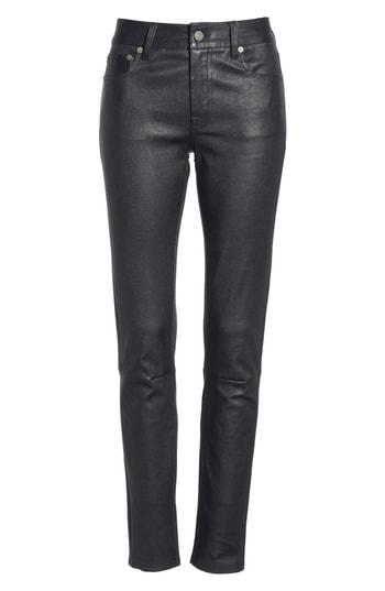 Women's Polo Ralph Lauren Five Pocket Leather Skinny Pants