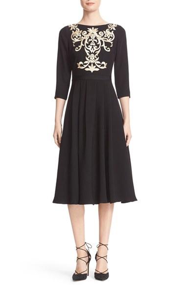 Women's Ted Baker London Shamari Embroidered Midi Dress