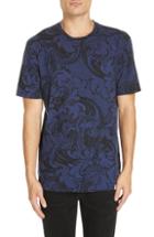 Men's Versace Collection Allover Print Cotton Blend T-shirt - Blue