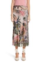 Women's Fuzzi Patchwork Print Skirt - Pink