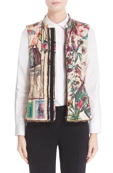 Women's Etro Animal Postcard Print Vest