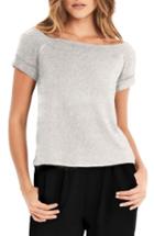 Women's Michael Stars Off The Shoulder Sweatshirt - Grey