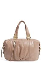 Hobo Derby Calfskin Leather Satchel - Grey