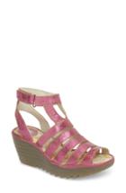 Women's Fly London Yeba Wedge Sandal .5-7us / 37eu - Pink