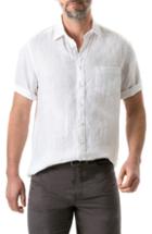 Men's Rodd & Gunn Seacliff Regular Fit Linen Sport Shirt - White