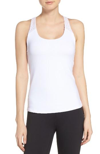Women's Alo Patina Tank With Shelf Bra - White