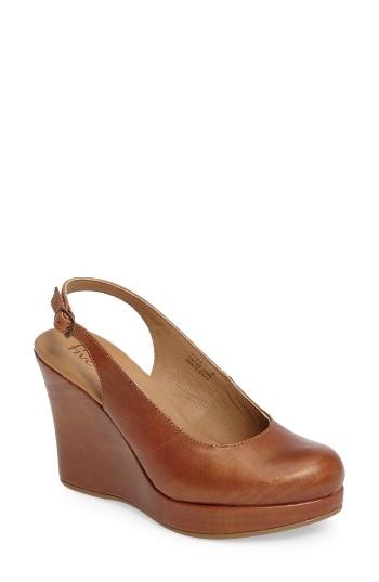 Women's Five Worlds Alejo Slingback Platform Wedge M - Brown