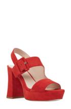 Women's Nine West Lexine Slingback Platform Sandal M - Red