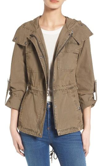 Women's Levi's Parachute Cotton Hooded Utility Jacket - Beige