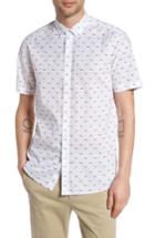 Men's Topman Arrow Print Shirt, Size - White