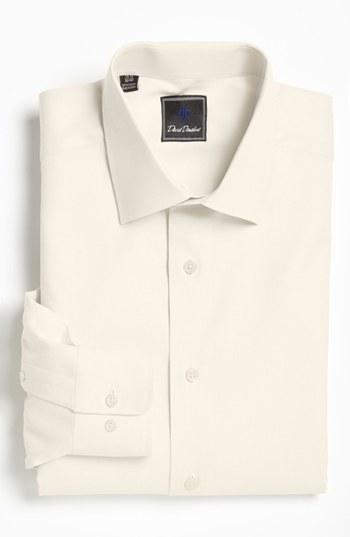 Men's David Donahue Regular Fit Oxford Dress Shirt .5 34/35 - Ivory