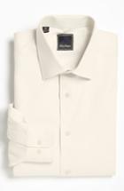 Men's David Donahue Regular Fit Oxford Dress Shirt .5 34/35 - Ivory