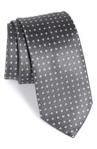 Men's Eton Geometric Silk Tie, Size - Grey