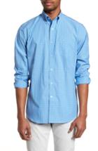 Men's Southern Tide Camana Bay Regular Fit Check Stretch Sport Shirt, Size - Blue