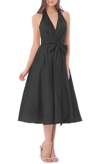 Women's Carmen Marc Valvo Infusion Halter Fit & Flare Dress - Black