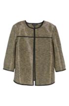 Women's Ming Wang Metallic Tweed Jacket