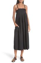Women's The Great. The Tulip Linen & Cotton Dress - Black
