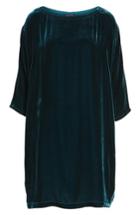 Petite Women's Eileen Fisher Velvet Shift Dress, Size P - Blue