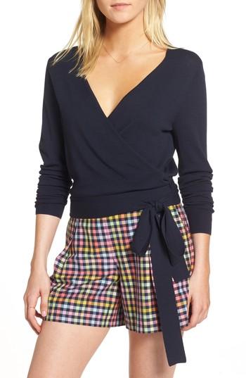 Women's 1901 Wrap Sweater, Size - Blue
