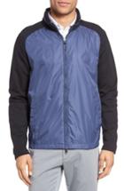 Men's Zachary Prell Syconium Mixed Media Zip Front Jacket, Size - Blue