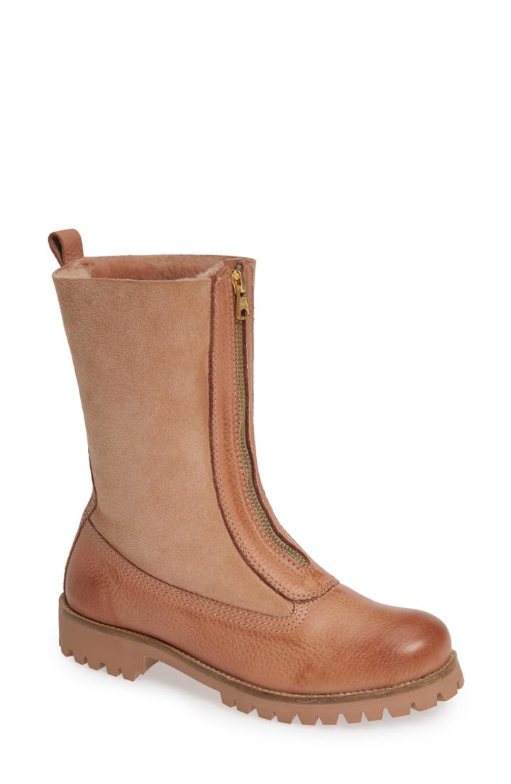 Women's Blackstone Ql53 Genuine Shearling Lined Bootie Us / 38eu - Beige