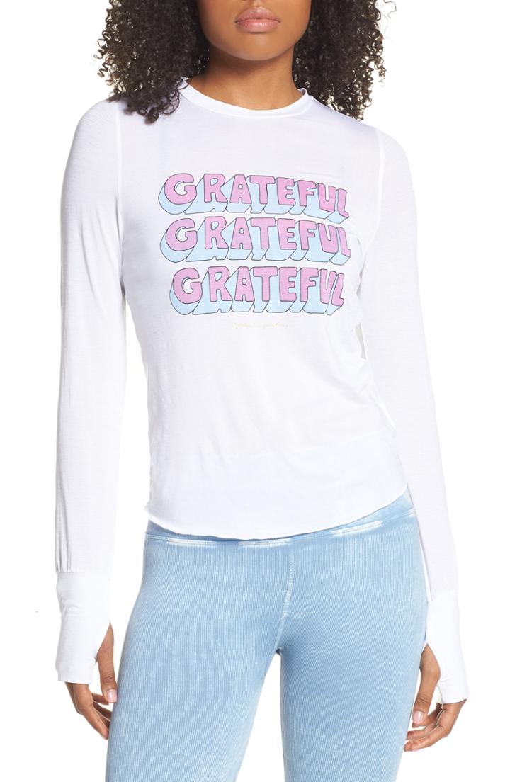 Women's Spiritual Gangster Graphic Long Sleeve Tee - White