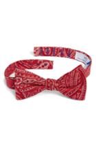 Men's Southern Tide Beaufort Paisley Bow Tie, Size - Red