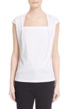 Women's Vince Camuto Legacy Pinstripe Tie Neck Top