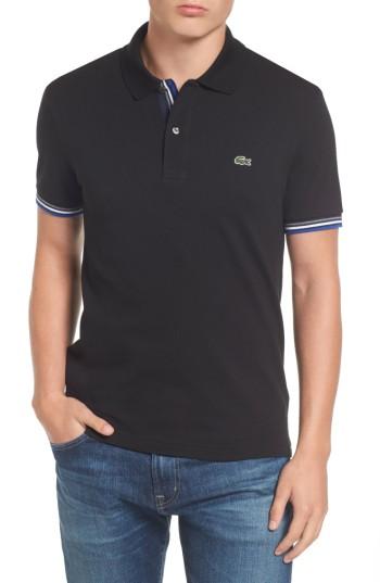 Men's Lacoste Slim Fit Pique Polo (m) - Black