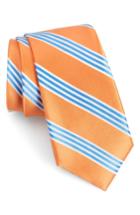 Men's Nordstrom Men's Shop Martini Stripe Silk Tie, Size - Orange