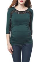 Women's Kimi And Kai Bernadette Lace Detail Maternity Top