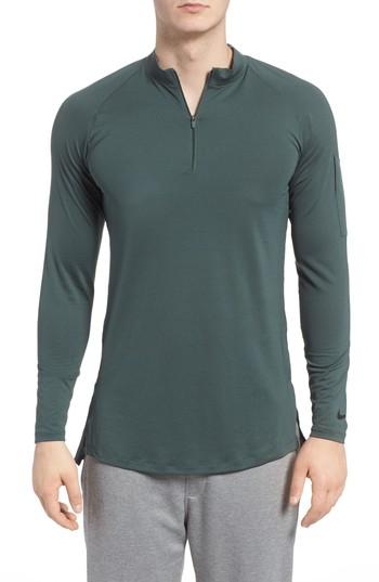 Men's Nike Pro Fitted Utility Dry Tech Sport Top, Size - Green