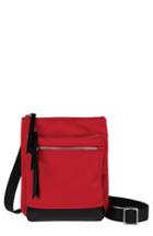 Lodis Zora Rfid Nylon & Leather Crossbody Bag - Red